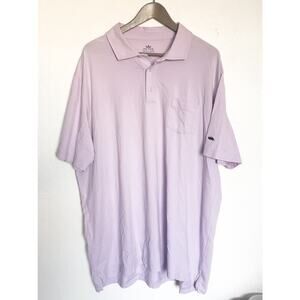 Peter Millar Polo Shirt Mens XL Lavender Collar Golf Active Cotton Short Sleeve